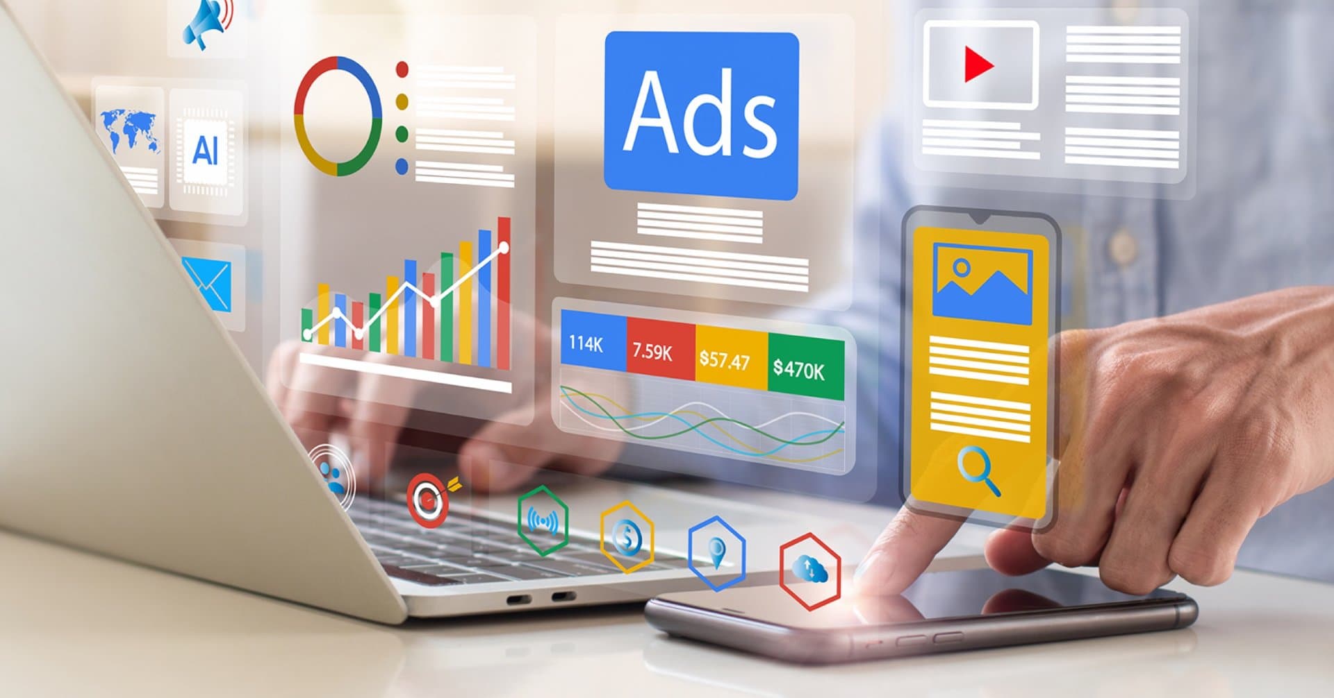 Google Ads campagnebeheer dashboard